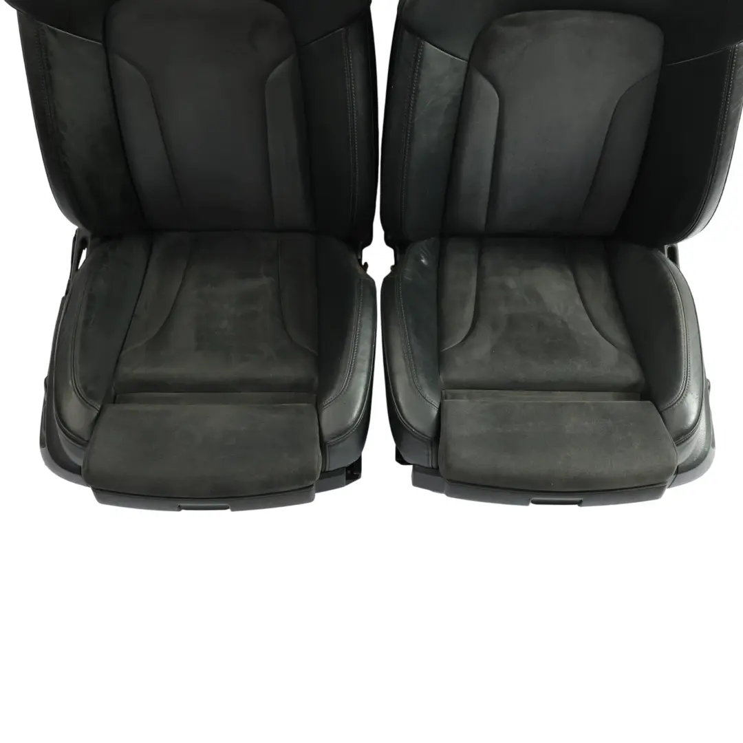 Audi Q7 4L S-Line Front Seats Memory Heated Screen Leather Alcantara Black Set - SKU 4L0881805G-2 - Part number 4L0881805G