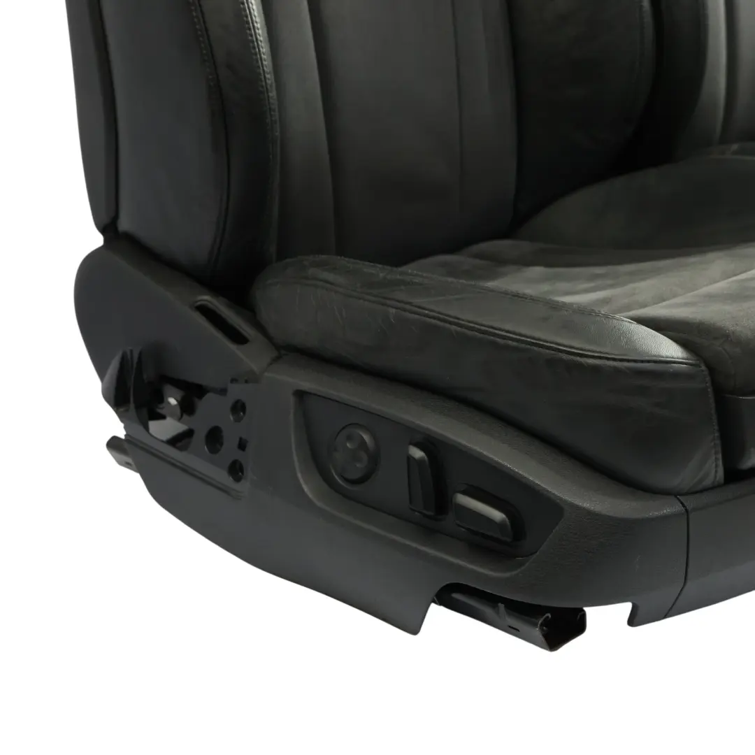 Audi Q7 4L S-Line Front Seats Memory Heated Screen Leather Alcantara Black Set - SKU 4L0881805G-2 - Part number 4L0881805G