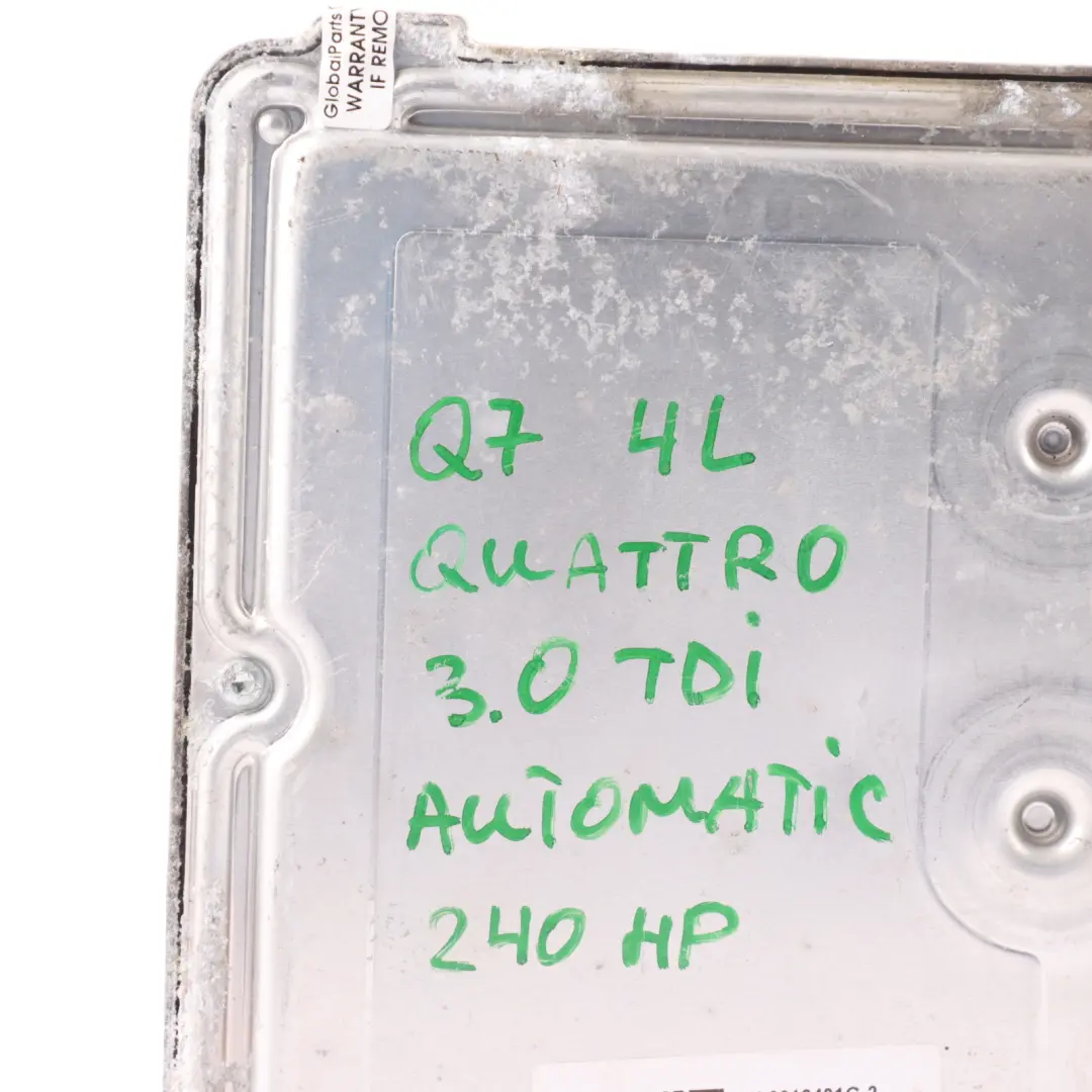 Audi Q7 4L 3.0 TDI CASA Quattro 240HP Engine Contol ECU Automatic - SKU 4L0910401G-2 - Part number 4L0910401G