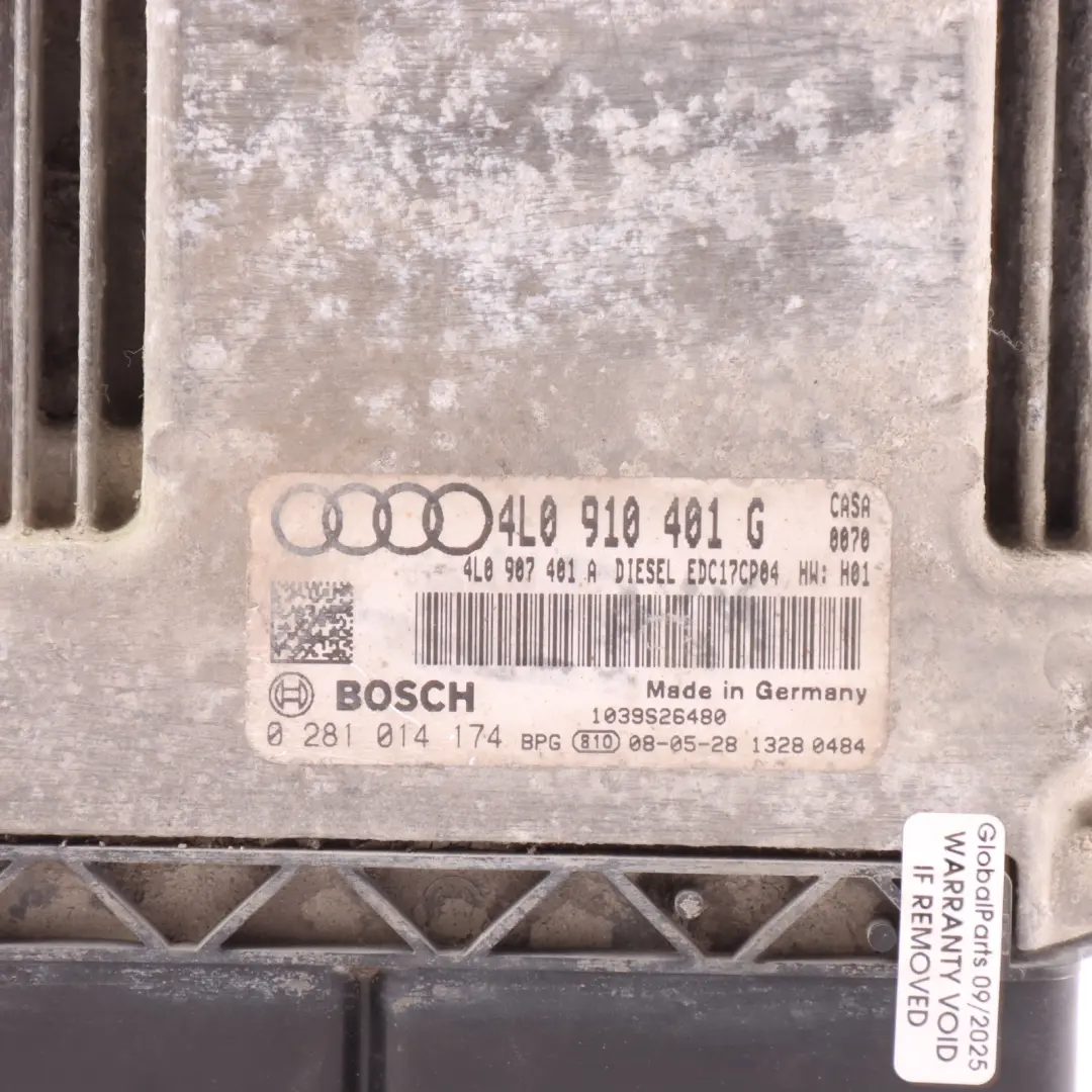 CASA Quattro 240HP Engine Contol ECU Automatic to Audi Q7 4L 3.0 TDI with Part number 4L0910401G Audi Q7 4L 3.0 TDI CASA Quattro 240HP Engine Contol ECU Automatic - SKU 4L0910401G-2 - Part number 4L0910401G