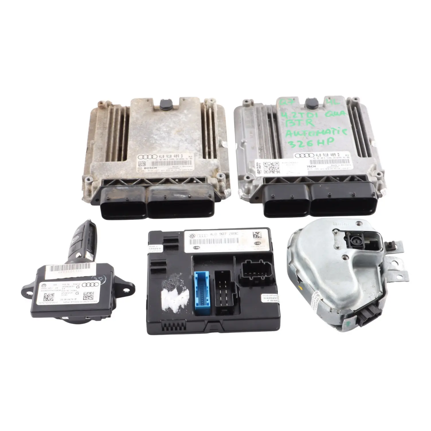 Audi Q7 4L 4.2 TDI Quattro BTR 326HP Engine ECU Kit Set 4L0910409D Key Automatic
