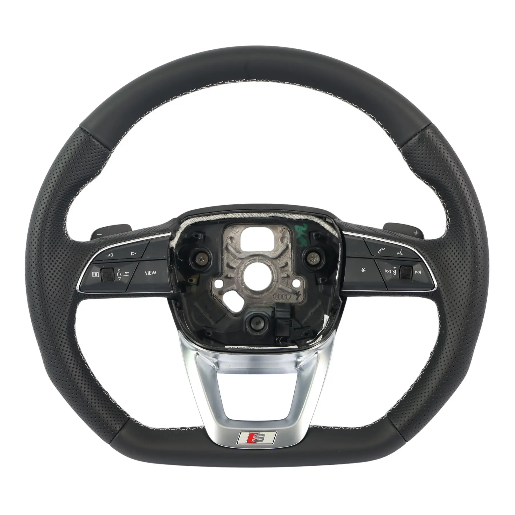 Audi Q7 4M Q8 Steering Wheel S-Line NEW Black Leather Flat Bottom 4M8419091AC