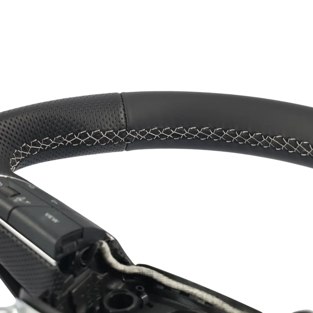 Audi Q7 4M Q8 Steering Wheel S-Line NEW Black Leather Flat Bottom - SKU 4M8419091AC-1 - Part number 4M8419091AC
