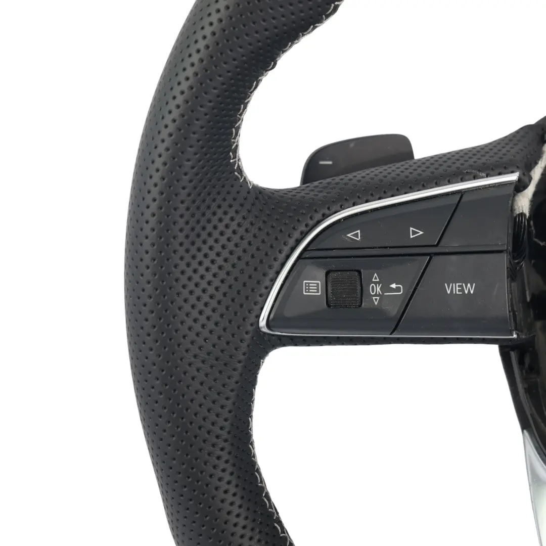 Audi Q7 4M Q8 Volante S-Line NUEVO Cuero Negro Fondo Plano - SKU 4M8419091AC-1 - Número de pieza 4M8419091AC