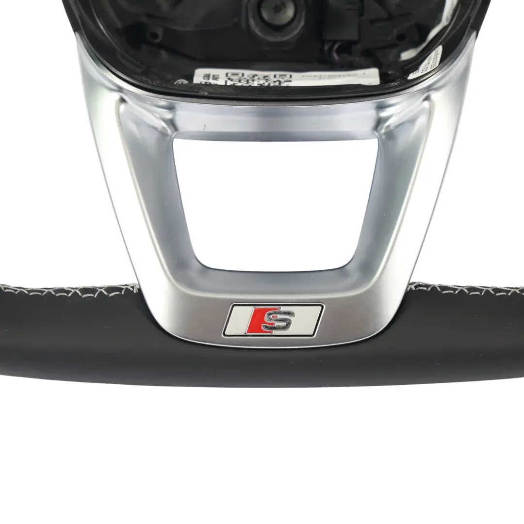 4M Q8 Volante S-Line NUOVO In Pelle Nera Fondo Piatto per Audi Q7 con numero di parte 4M8419091AC Audi Q7 4M Q8 Volante S-Line NUOVO In Pelle Nera Fondo Piatto - SKU 4M8419091AC-1 - Numero di parte 4M8419091AC