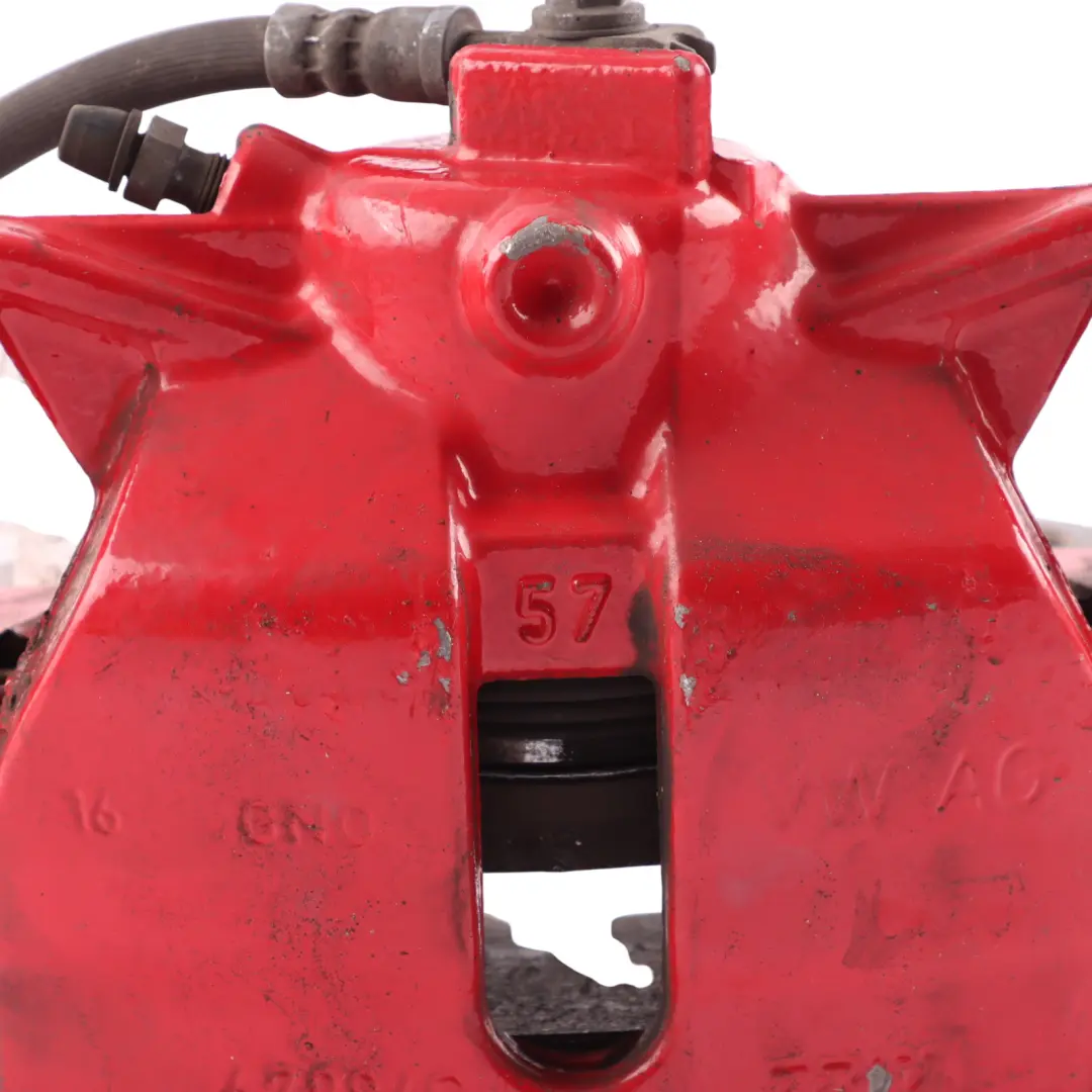 Pinza Freno Anteriore Destra Rossa per Volkswagen Polo VI GTI Golf Mk7 con numero di parte 5G0615124C Volkswagen Polo VI GTI Golf Mk7 Pinza Freno Anteriore Destra Rossa - SKU 5G0615124C - Numero di parte 5G0615124C