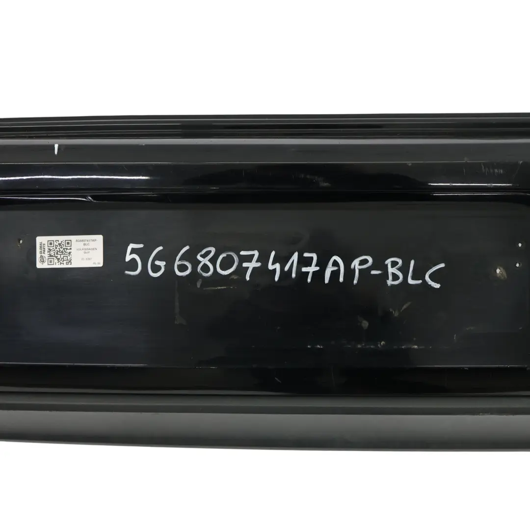 Bumper Rear Trim Panel Covering Black - 041 to Volkswagen VW Golf Mk7 with Part number 5G6807417AP Volkswagen VW Golf Mk7 Bumper Rear Trim Panel Covering Black - 041 - SKU 5G6807417AP-BLC - Part number 5G6807417AP