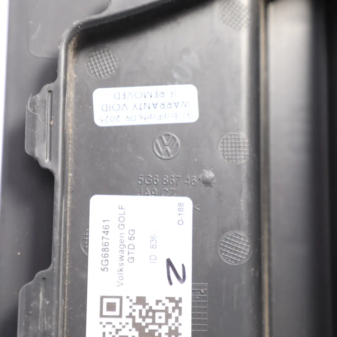 Volkswagen Golf Mk7 Panel Suelo Maletero Izquierdo Negro - SKU 5G6867461 - Número de pieza 5G6867461