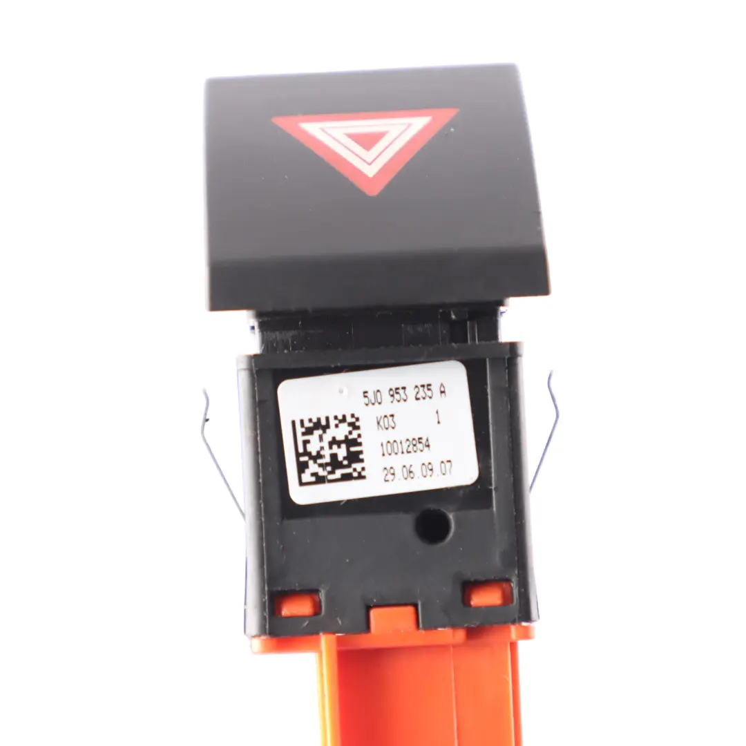 Hazard Warning Switch Button Panel to Skoda Fabia 5J with Part number 5J0953235A Skoda Fabia 5J Hazard Warning Switch Button Panel - SKU 5J0953235A - Part number 5J0953235A