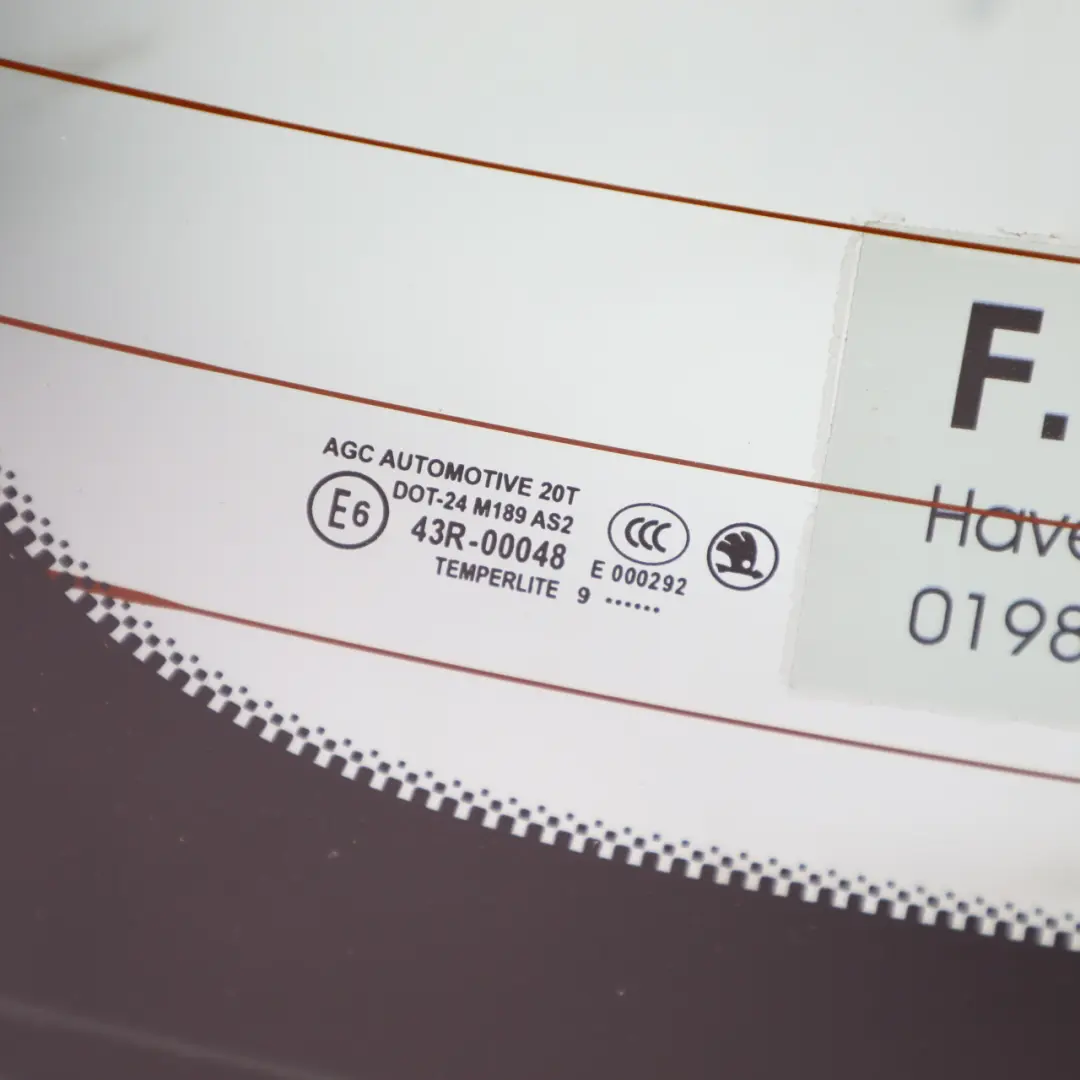 Skoda Fabia 5J Rear Tailgate Window Glass AS2 Tinted - SKU 5J9845049A - Part number 5J9845049A