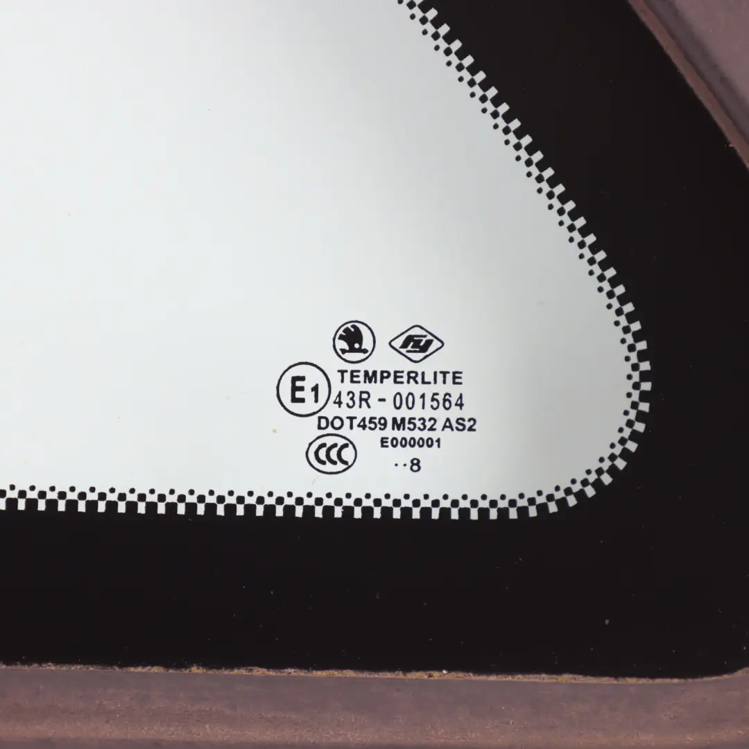 Skoda Fabia 5J Door Window Glass Fixed Side Green Rear Left N/S AS2 - SKU 5J9845297G - Part number 5J9845297G