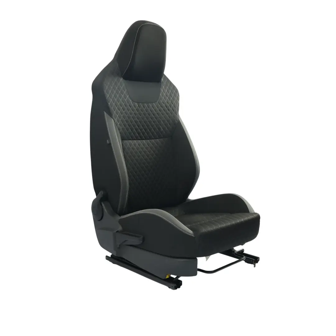 Skoda Rapid NH1 Vorder Sitz Beheizter Stoff Satine Schwarz Silber Rechts - SKU 5JA881806DT - Teilenummer 5JA881806DT