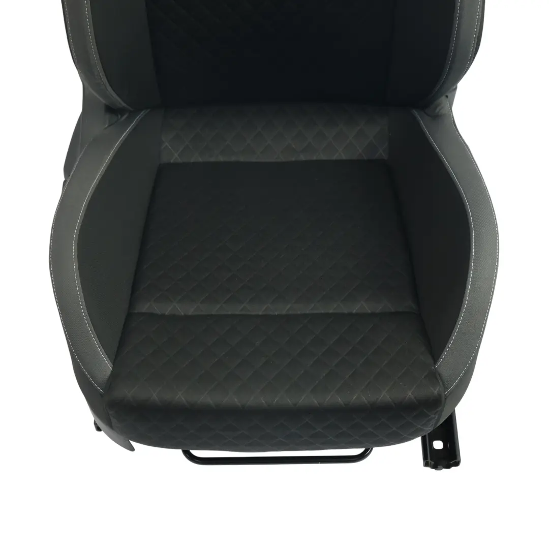 Skoda Rapid NH1 Sedile Anteriore Riscaldato Tessuto Satinato Nero Argento Destro - SKU 5JA881806DT - Numero di parte 5JA881806DT