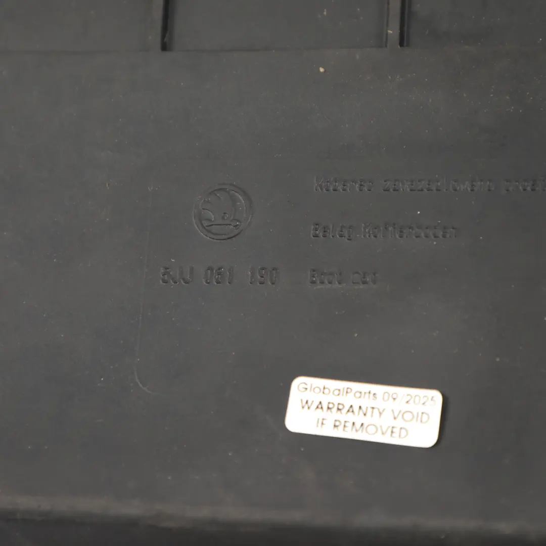 Boot Trunk Luggage Compartment Floor Pan Rubber Panel to Skoda Rapid NH1 with Part number 5JJ061190 Skoda Rapid NH1 Boot Trunk Luggage Compartment Floor Pan Rubber Panel - SKU 5JJ061190 - Part number 5JJ061190