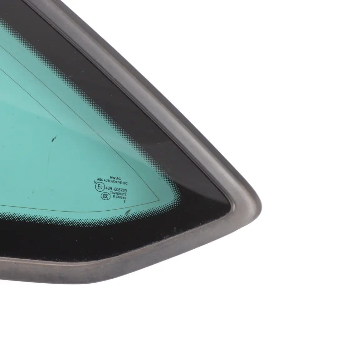 Triangle Glass Fixed Tinted Left N/S to Skoda Rapid NH1 Hatchback Rear with Part number 5JJ845297L Skoda Rapid NH1 Hatchback Rear Triangle Glass Fixed Tinted Left N/S - SKU 5JJ845297L - Part number 5JJ845297L