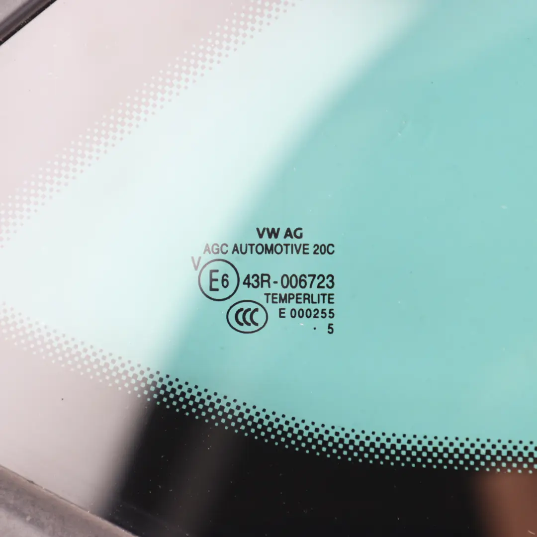 Triangle Glass Fixed Tinted Right O/S to Skoda Rapid NH1 Hatchback Rear with Part number 5JJ845298E Skoda Rapid NH1 Hatchback Rear Triangle Glass Fixed Tinted Right O/S - SKU 5JJ845298E - Part number 5JJ845298E