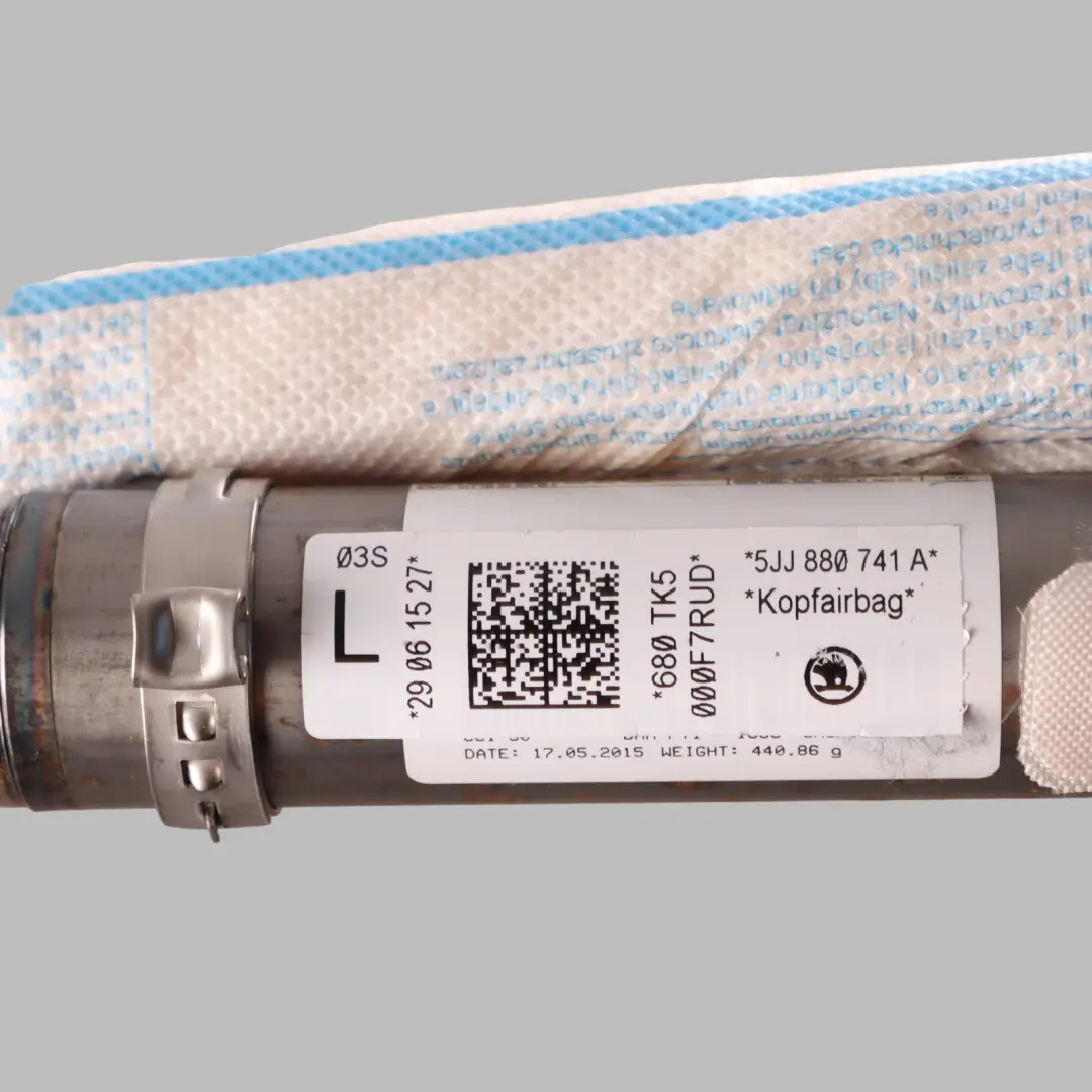 Roof Curtain Air Module Unit Left N/S to Skoda Rapid NH1 with Part number 5JJ880741A Skoda Rapid NH1 Roof Curtain Air Module Unit Left N/S - SKU 5JJ880741A - Part number 5JJ880741A