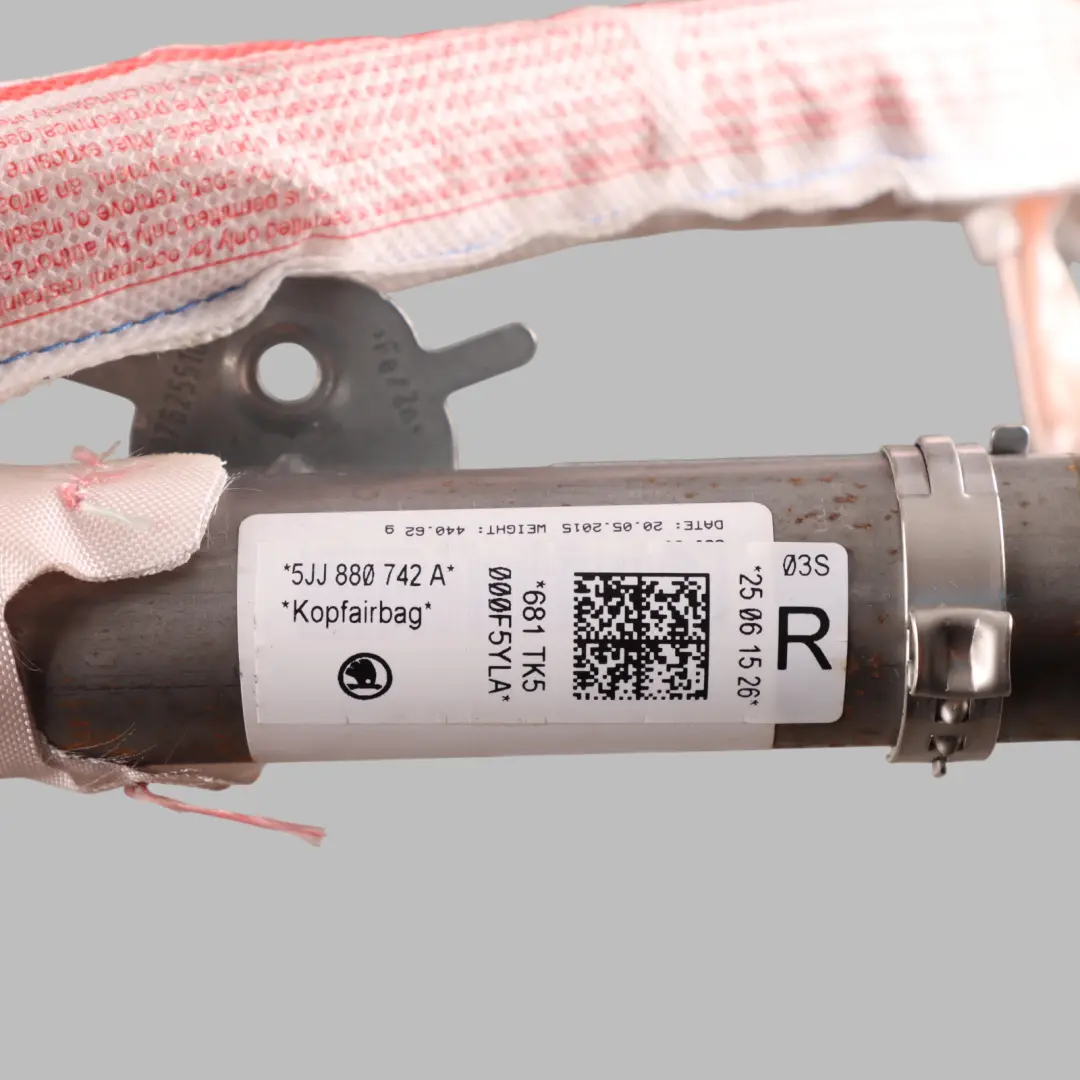 Skoda Rapid NH1 Roof Curtain Air Module Unit Right O/S - SKU 5JJ880742A - Part number 5JJ880742A