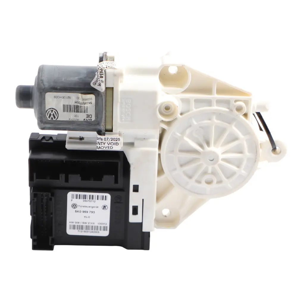 Mk6 Front Window Lifter Motor Right O/S Regulator to VW Volkswagen Golf with Part number 5K0959701H VW Volkswagen Golf Mk6 Front Window Lifter Motor Right O/S Regulator - SKU 5K0959701H - Part number 5K0959701H