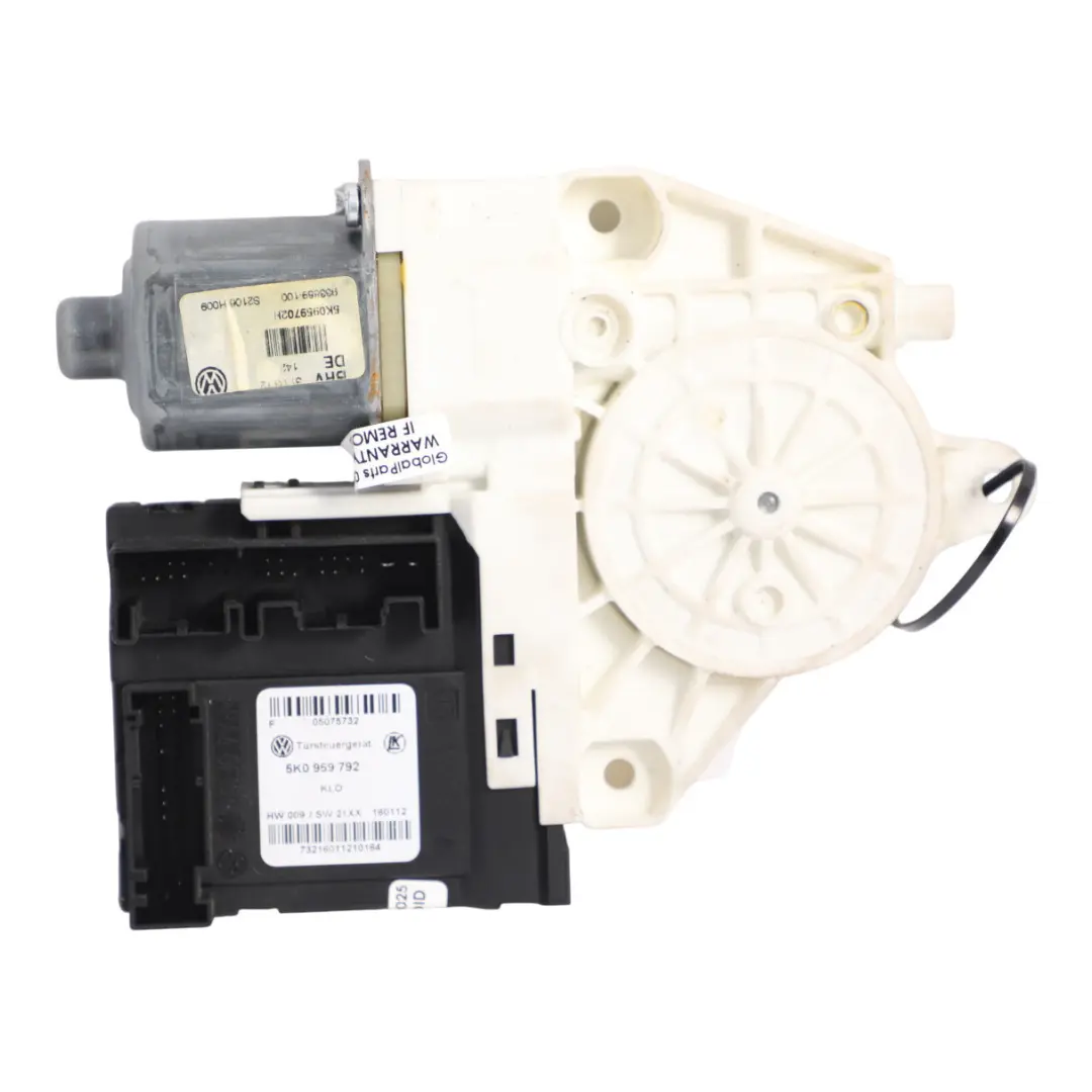 Mk6 Front Window Lifter Motor Left N/S Regulator to VW Volkswagen Golf with Part number 5K0959702H VW Volkswagen Golf Mk6 Front Window Lifter Motor Left N/S Regulator - SKU 5K0959702H - Part number 5K0959702H