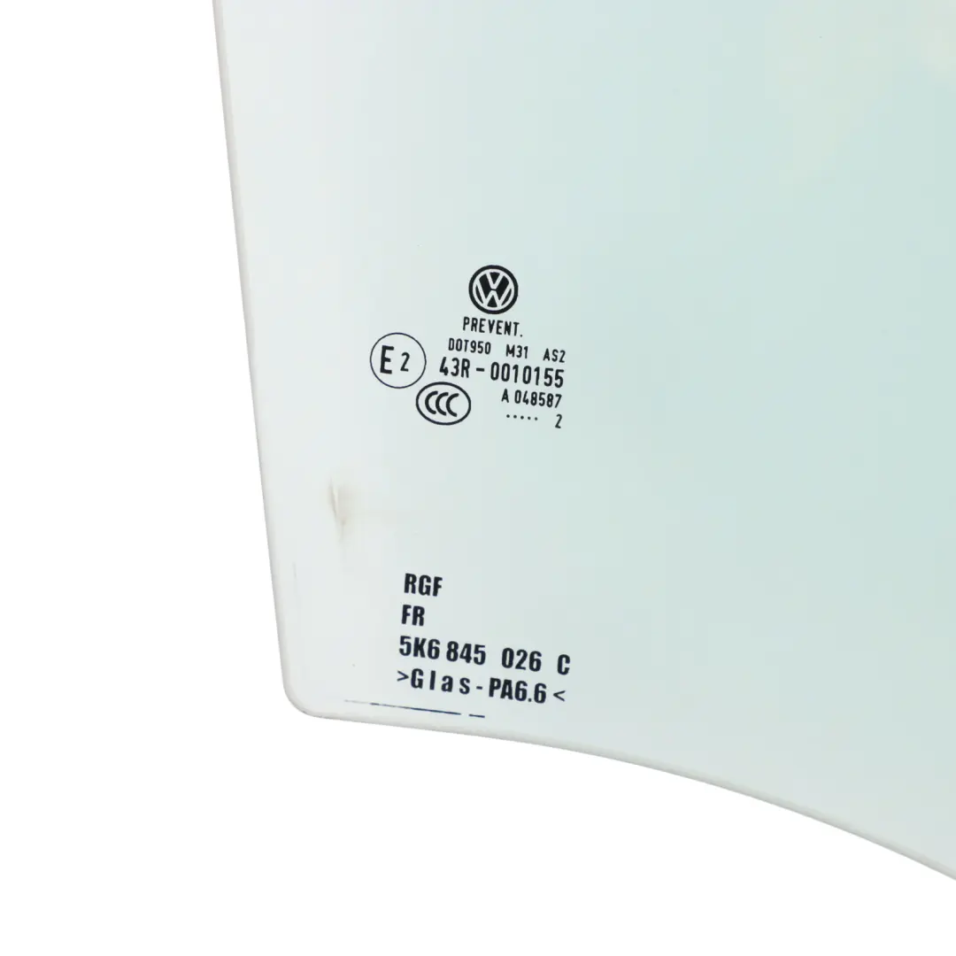 Mk6 5Dr Cristal Ventana Puerta Trasera AS2 Derecha para Volkswagen Golf con número de pieza 5K6845026C Volkswagen Golf Mk6 5Dr Cristal Ventana Puerta Trasera AS2 Derecha - SKU 5K6845026C - Número de pieza 5K6845026C