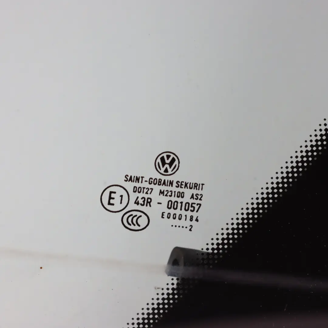 VW Golf Mk6 5 Door Rear Quarter Window Triangle Glass Left N/S AS2 - SKU 5K6845213E - Part number 5K6845213E