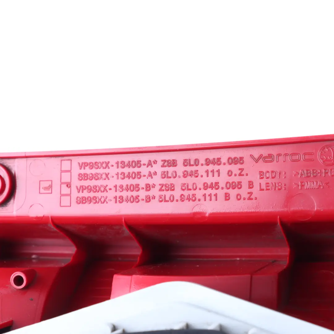 Skoda Yeti 5L Rear Taillight Lamp Light Outdoor Left N/S - SKU 5L0945111B - Part number 5L0945111B
