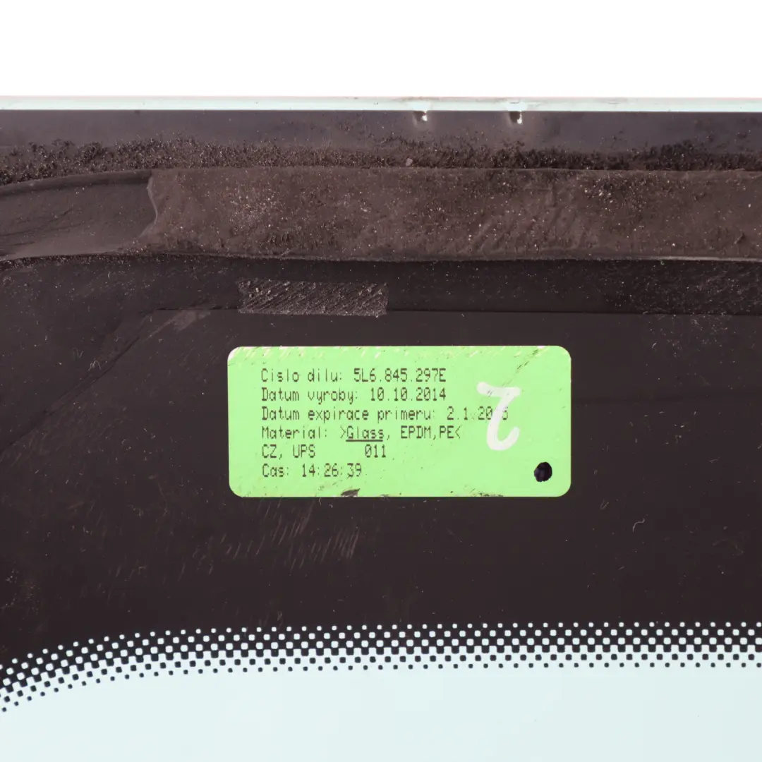 Door Fixed Window Glass AS3 Rear Left N/S to Skoda Yeti 5L with Part number 5L6845297E Skoda Yeti 5L Door Fixed Window Glass AS3 Rear Left N/S - SKU 5L6845297E - Part number 5L6845297E