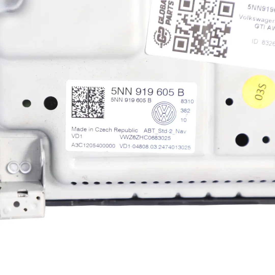 VW Polo Mk6 Display Screen Radio Multimedia Navigation Sat Unit - SKU 5NN919605B - Part number 5NN919605B