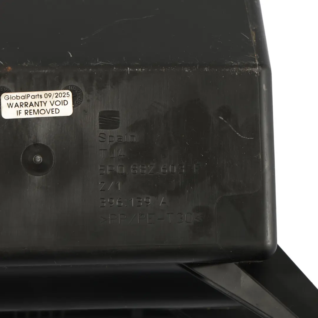 1P Asiento Delantero Bajo Bandeja Izquierda Derecha para Seat Altea Leon con número de pieza 5P0882603F Seat Altea Leon 1P Asiento Delantero Bajo Bandeja Izquierda Derecha - SKU 5P0882603F - Número de pieza 5P0882603F