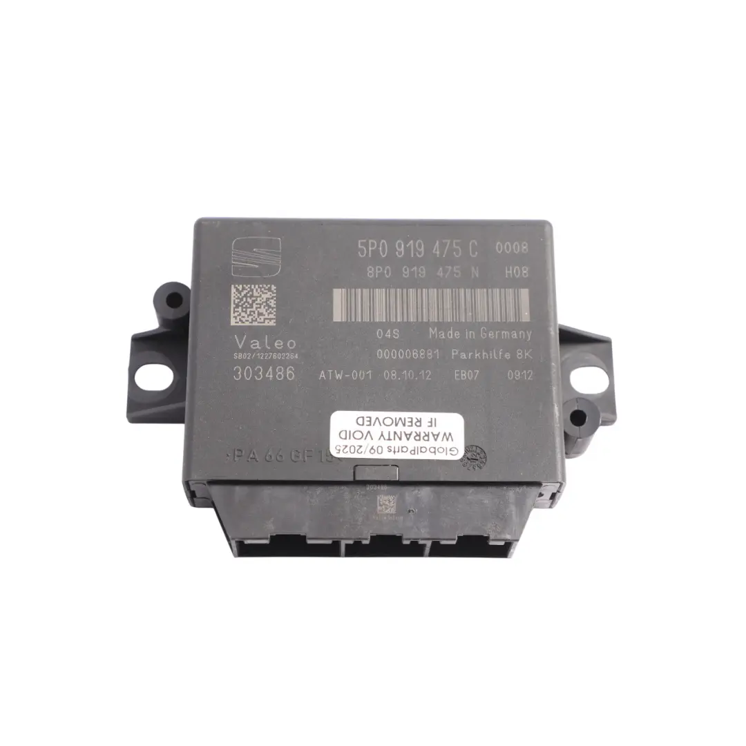 Mk2 1P PDC Parking Distance Control Sensor Module Unit ECU to Seat Leon with Part number 5P0919475C Seat Leon Mk2 1P PDC Parking Distance Control Sensor Module Unit ECU - SKU 5P0919475C - Part number 5P0919475C