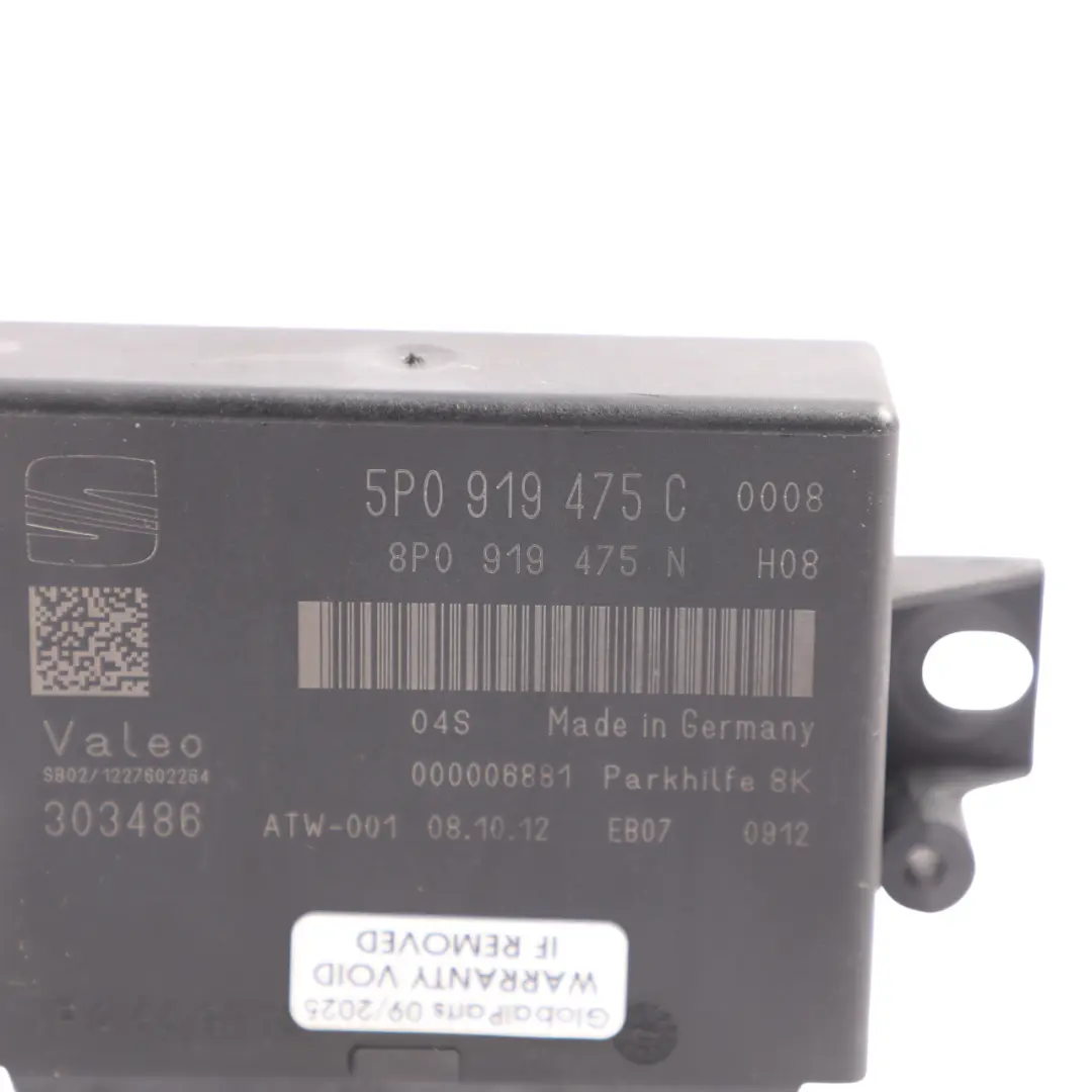 Seat Leon Mk2 1P PDC Parking Distance Control Sensor Module Unit ECU - SKU 5P0919475C - Part number 5P0919475C