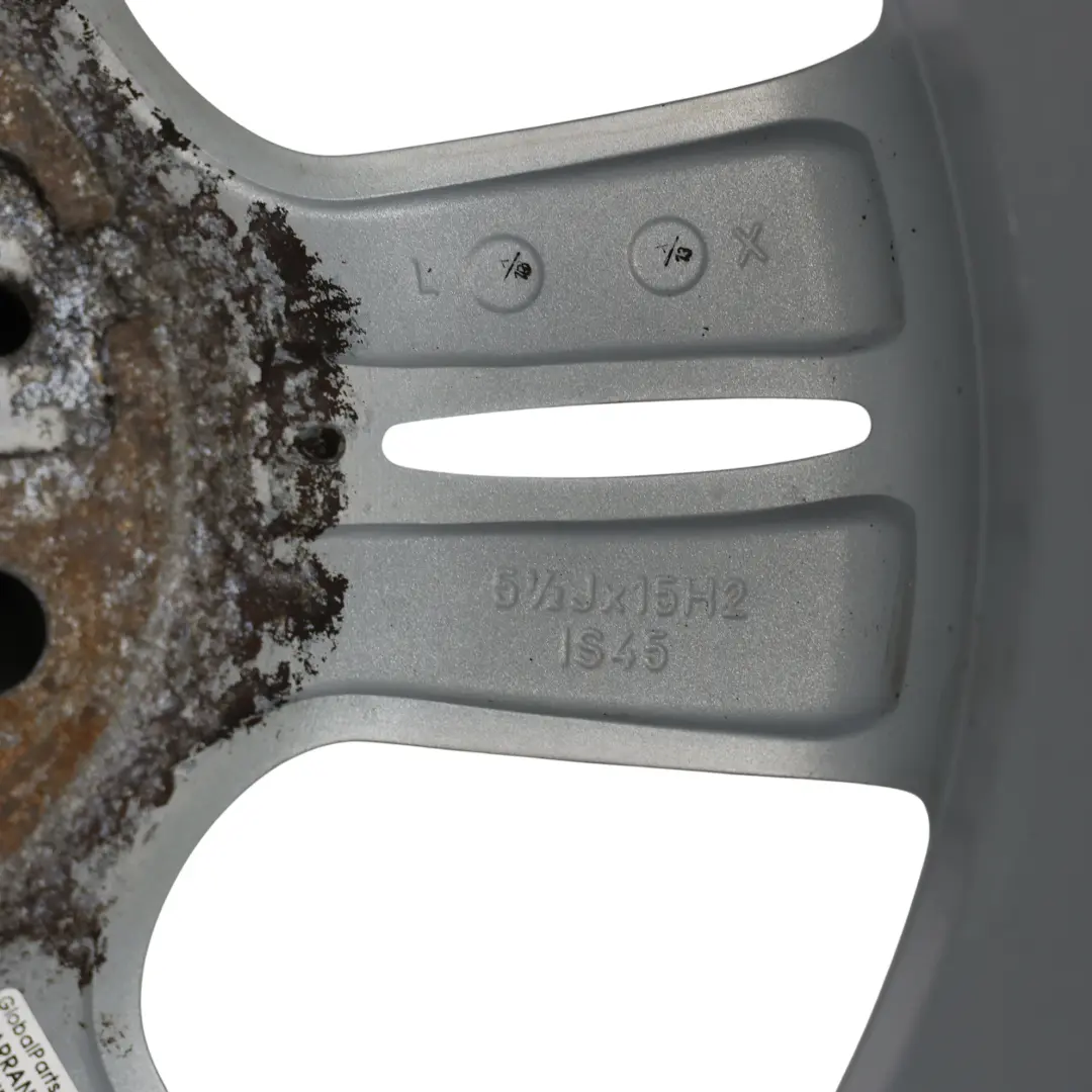 Alloy Rim 15" 5,5J ET:45 5 Star Rocket 93 to Mini R50 Silver Wheel with Part number 6763295 Mini R50 Silver Wheel Alloy Rim 15" 5,5J ET:45 5 Star Rocket 93 - SKU 6763295-2 - Part number 6763295