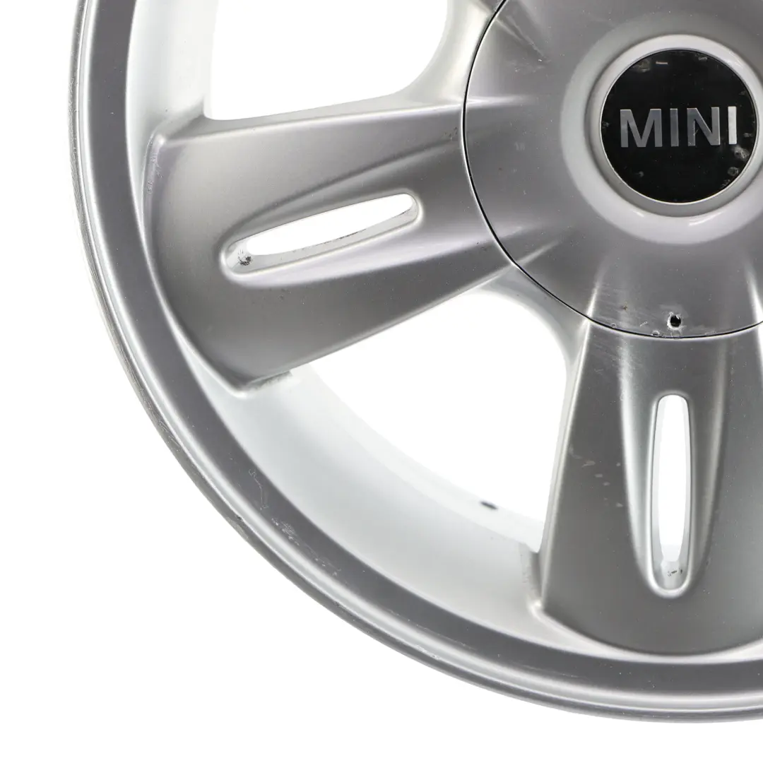 Alloy Rim 15" 5,5J ET:45 5 Star Rocket 93 to Mini R50 Silver Wheel with Part number 6763295 Mini R50 Silver Wheel Alloy Rim 15" 5,5J ET:45 5 Star Rocket 93 - SKU 6763295-2 - Part number 6763295
