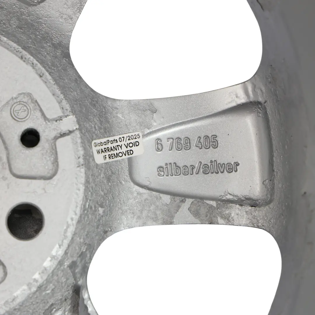 Alloy Rim 15" ET:45 5,5J Rotator Spoke 101 to Mini R50 R56 Silver Wheel with Part number 6769405 Mini R50 R56 Silver Wheel Alloy Rim 15" ET:45 5,5J Rotator Spoke 101 - SKU 6769405-1 - Part number 6769405