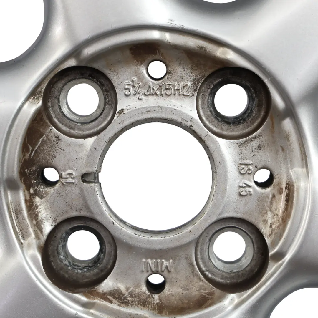 Alloy Rim 15" ET:45 5,5J Rotator Spoke 101 to Mini R50 R56 Silver Wheel with Part number 6769405 Mini R50 R56 Silver Wheel Alloy Rim 15" ET:45 5,5J Rotator Spoke 101 - SKU 6769405-1 - Part number 6769405