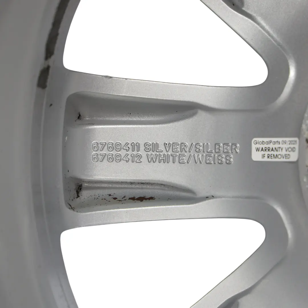 Mini R50 R55 R56 Llanta De aleacion De plata 17" 7J ET:48 Crown Spoke 104 - SKU 6769411-1 - Número de pieza 6769411