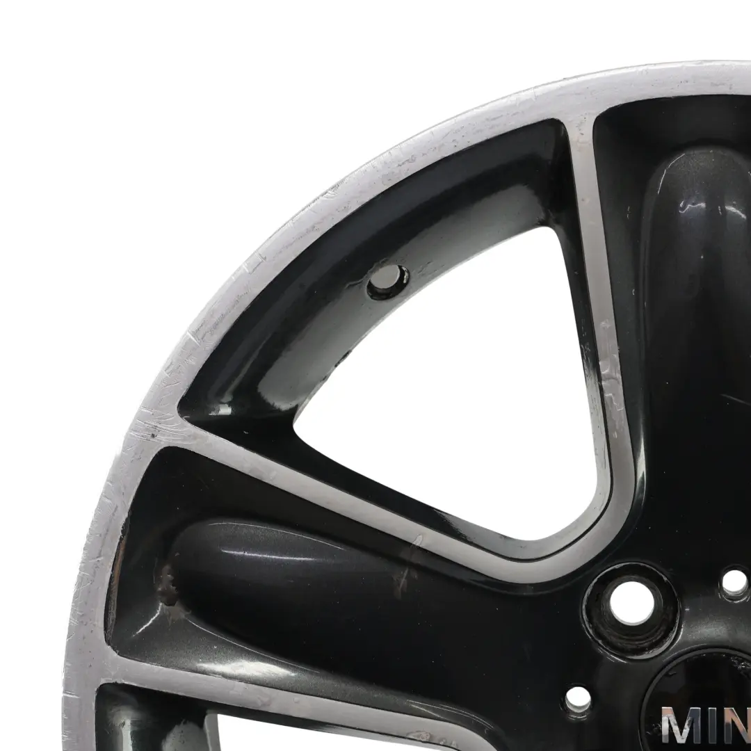 Mini Cooper One R55 R56 R57 Wheel Alloy Rim 17" 7J ET:48 Black Star Bullet 111 - SKU 6784124-2 - Part number 6784124