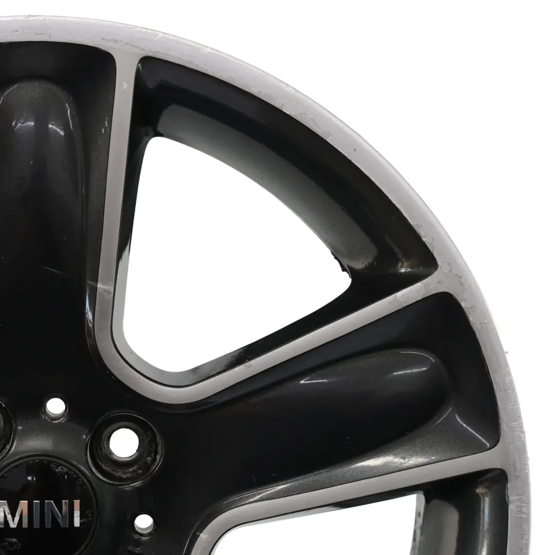 Mini Cooper One R55 R56 R57 Wheel Alloy Rim 17" 7J ET:48 Black Star Bullet 111 - SKU 6784124-2 - Part number 6784124