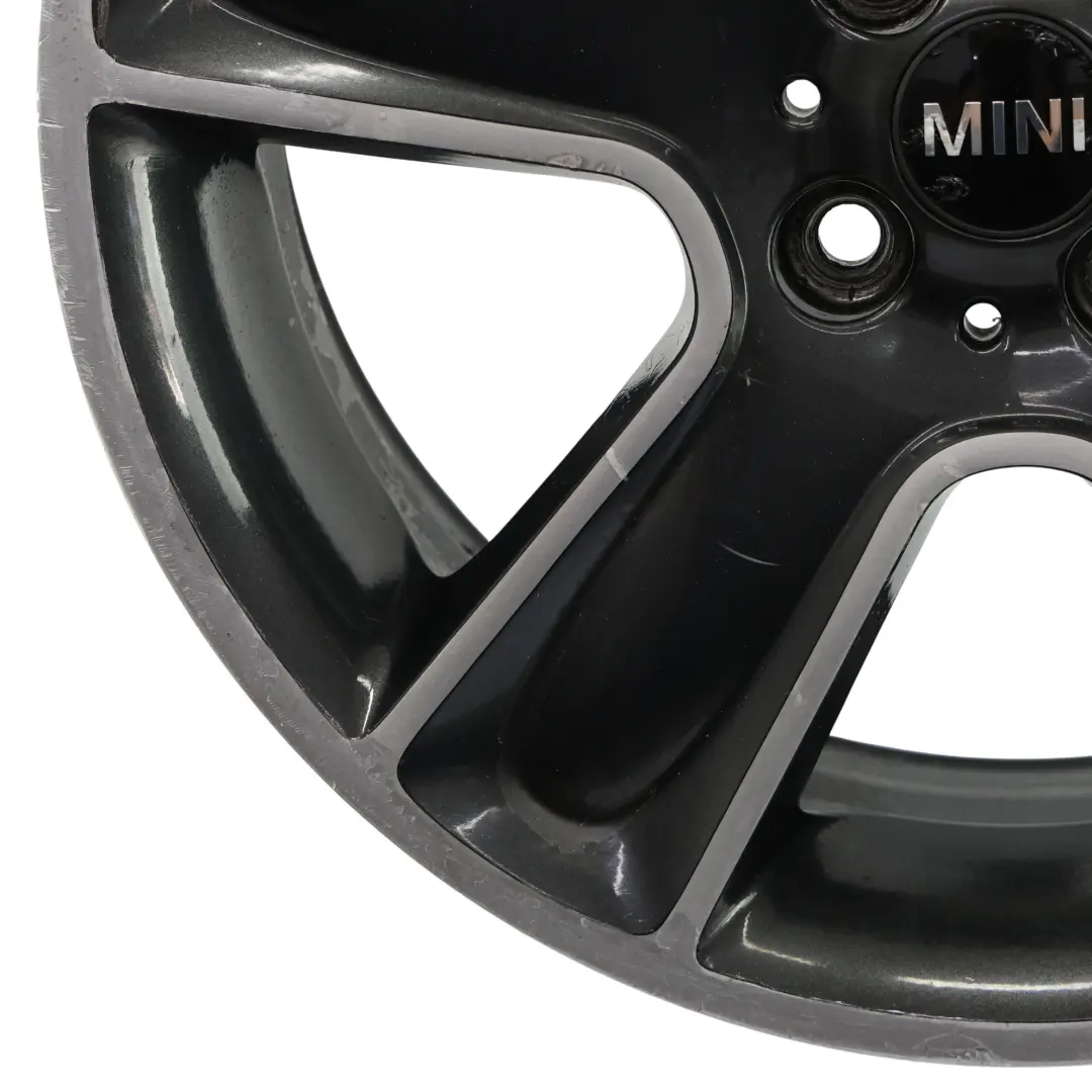 Mini Cooper One R55 R56 R57 Wheel Alloy Rim 17" 7J ET:48 Black Star Bullet 111 - SKU 6784124-2 - Part number 6784124
