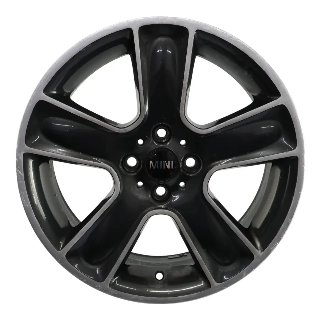 Alloy Rim 17" 7J ET:48 Black Star Bullet 111 to Mini Cooper One R55 R56 R57 Wheel with Part number 6784124 Mini Cooper One R55 R56 R57 Wheel Alloy Rim 17" 7J ET:48 Black Star Bullet 111 - SKU 6784124-4 - Part number 6784124