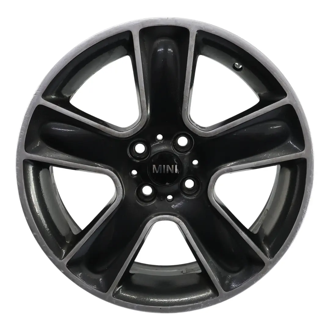 Mini Cooper One R55 R56 R57 Wheel Alloy Rim 17" 7J ET:48 Black Star Bullet 111 - SKU 6784124-7 - Part number 6784124