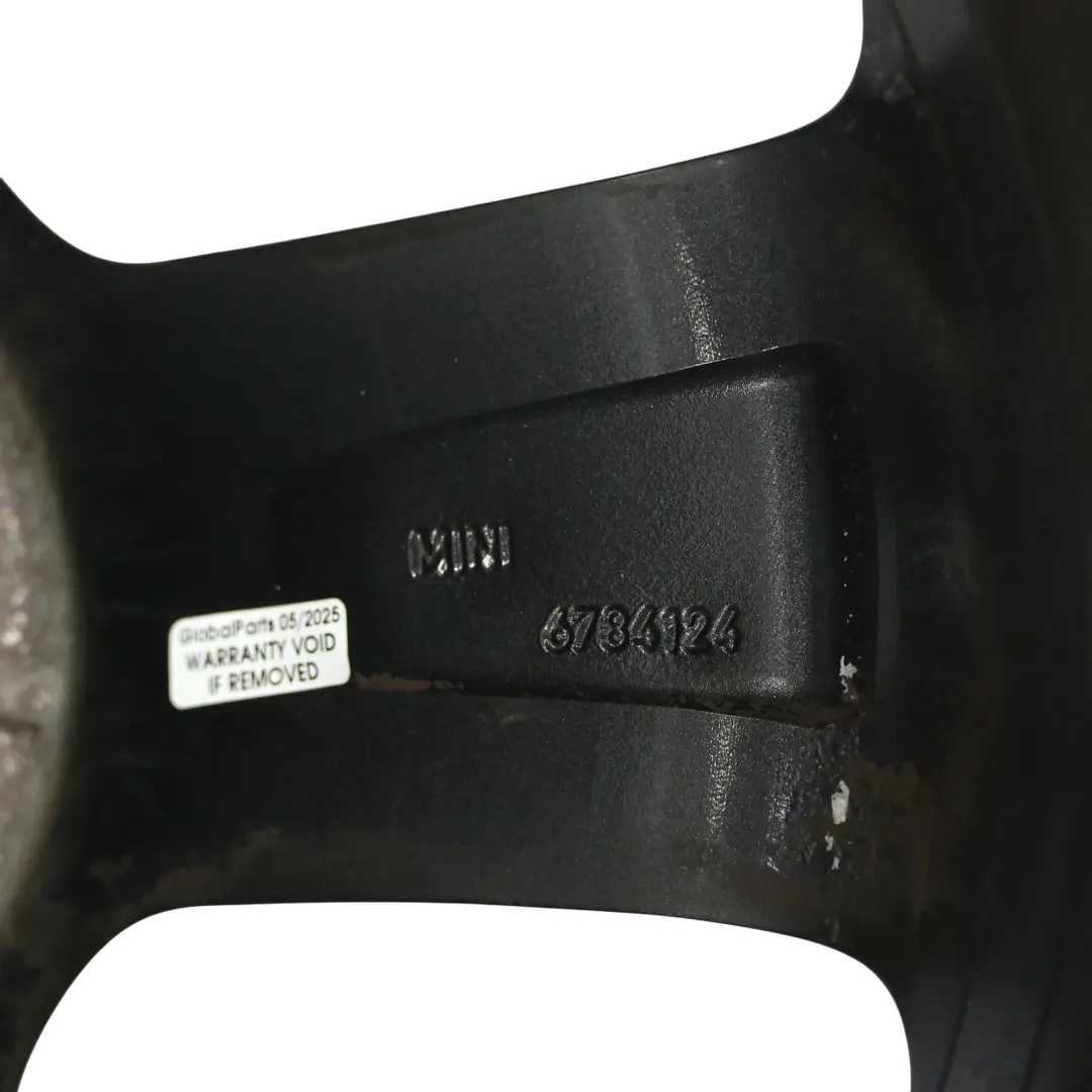 Mini Cooper One R55 R56 R57 Wheel Alloy Rim 17" 7J ET:48 Black Star Bullet 111 - SKU 6784124-7 - Part number 6784124