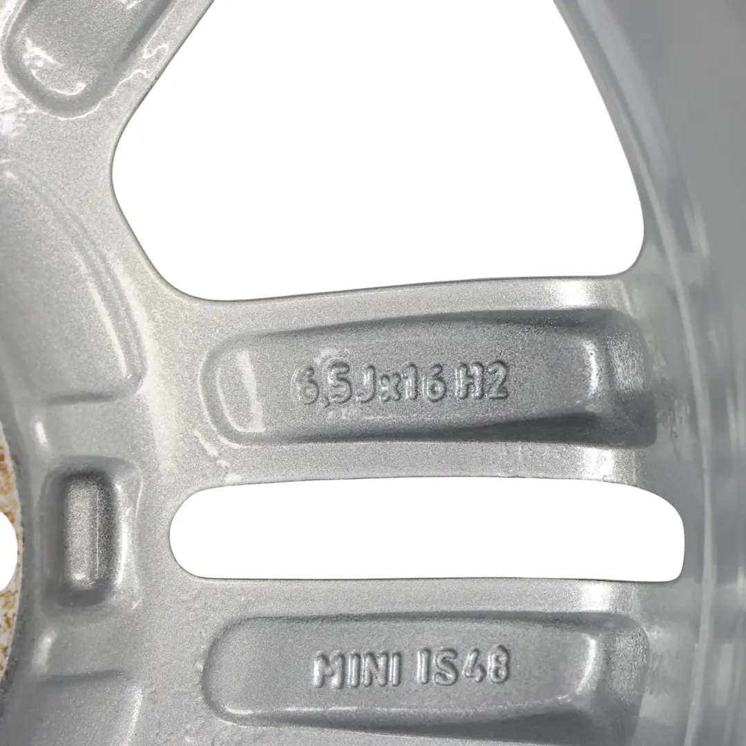 Rim Mini Cooper One R55 R56 R57 R58 Alloy 16" 6,5J 6-Star Twin Spoke 119 to Wheel with Part number 6791940 Wheel Rim Mini Cooper One R55 R56 R57 R58 Alloy 16" 6,5J 6-Star Twin Spoke 119 - SKU 6791940-3 - Part number 6791940