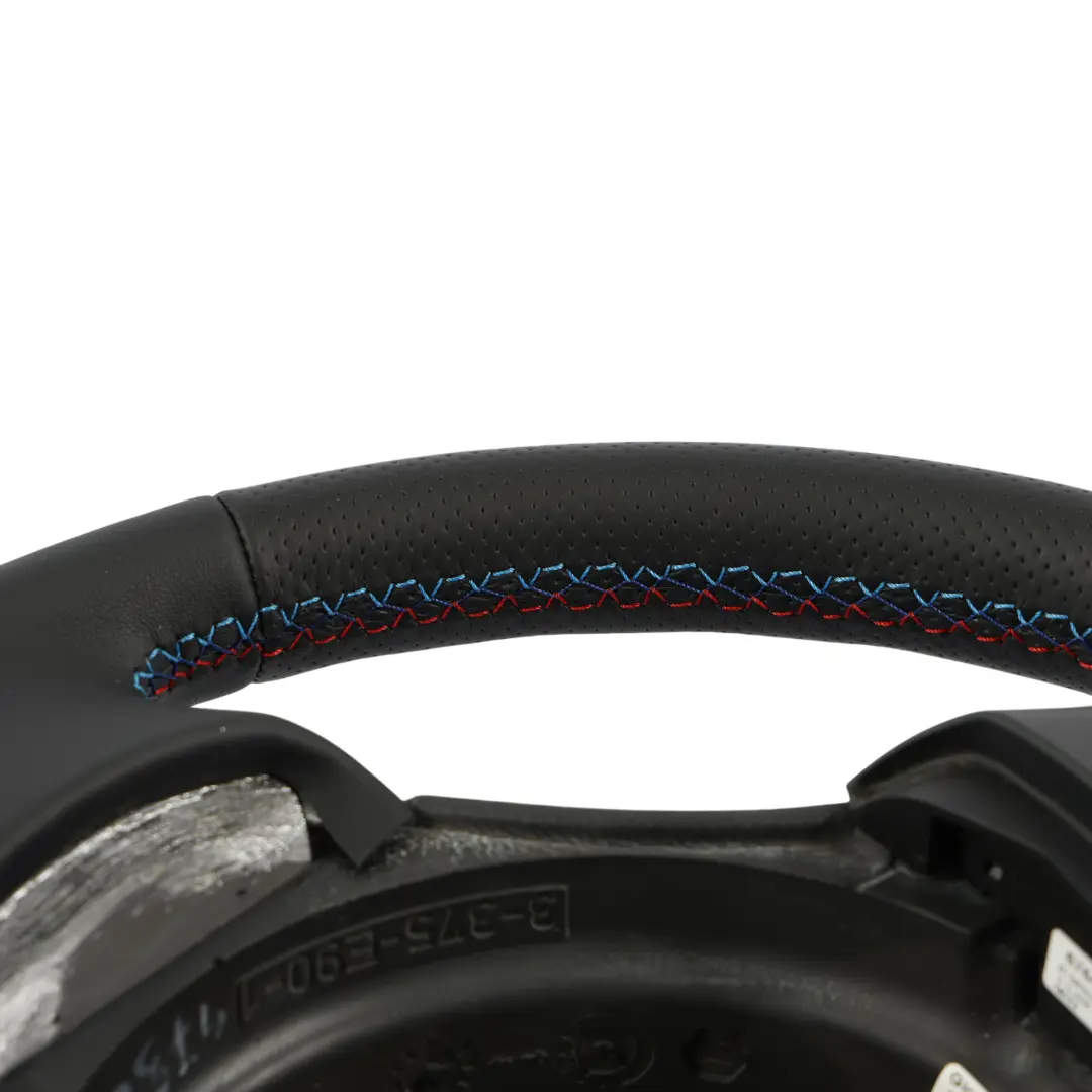 Look Leather Steering Wheel M-tricolored to BMW X1 E84 E90 E91 NEW M Sport with Part number 6795568 BMW X1 E84 E90 E91 NEW M Sport Look Leather Steering Wheel M-tricolored - SKU 6795568 - Part number 6795568