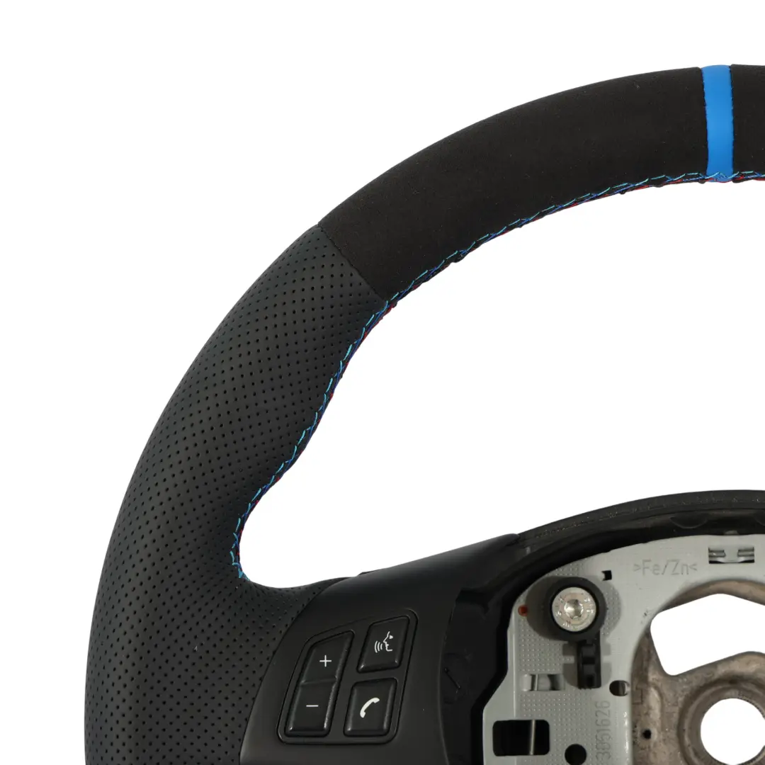 Steering Wheel M Sport Look NEW Leather Alcantara Trim to BMW E81 E87 E90 E91 E92 with Part number 6795570 BMW E81 E87 E90 E91 E92 Steering Wheel M Sport Look NEW Leather Alcantara Trim - SKU 6795570-6-TRIM - Part number 6795570