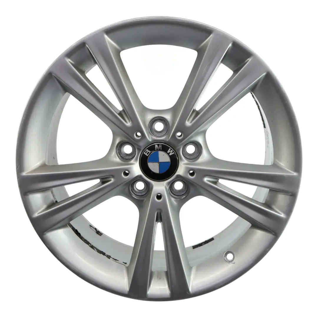 Alloy Rim 18" ET:52 8J Styling 385 to BMW F20 F21 F22 Rear Silver Wheel with Part number 6796213 BMW F20 F21 F22 Rear Silver Wheel Alloy Rim 18" ET:52 8J Styling 385 - SKU 6796213-4 - Part number 6796213