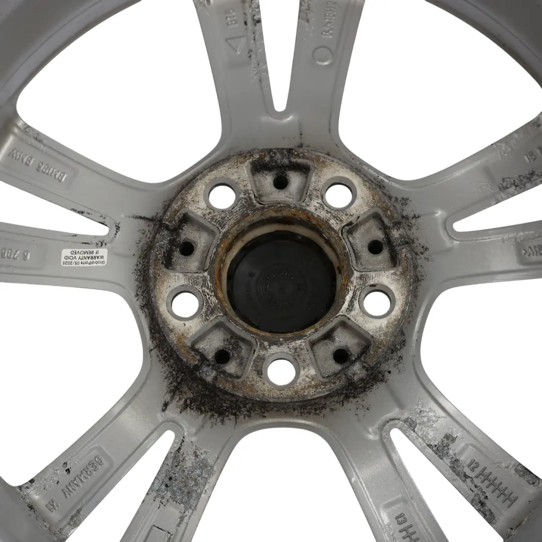 Alloy Rim 18" ET:52 8J Styling 385 to BMW F20 F21 F22 Rear Silver Wheel with Part number 6796213 BMW F20 F21 F22 Rear Silver Wheel Alloy Rim 18" ET:52 8J Styling 385 - SKU 6796213-4 - Part number 6796213