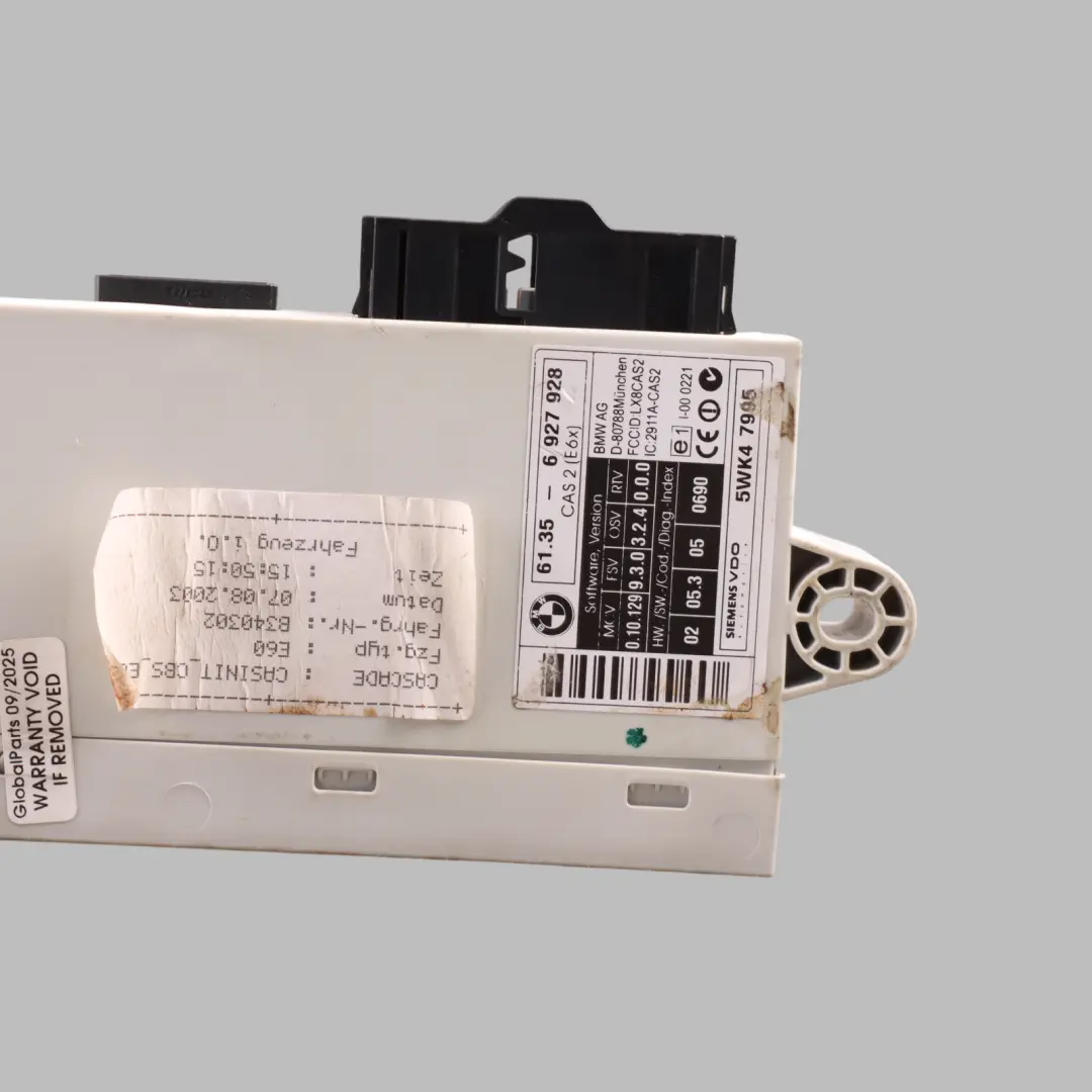  CAS2 Module BMW E60 E61 E63 E64 Car Key Reader Control Unit ECU - SKU 6927928 - Part number 6927928
