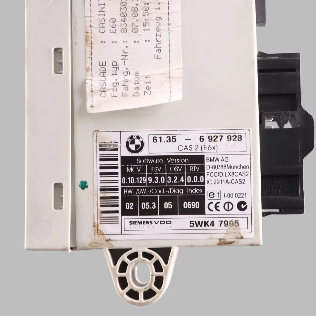 CAS2 Module BMW E60 E61 E63 E64 Car Key Reader Control Unit ECU - SKU 6927928 - Part number 6927928